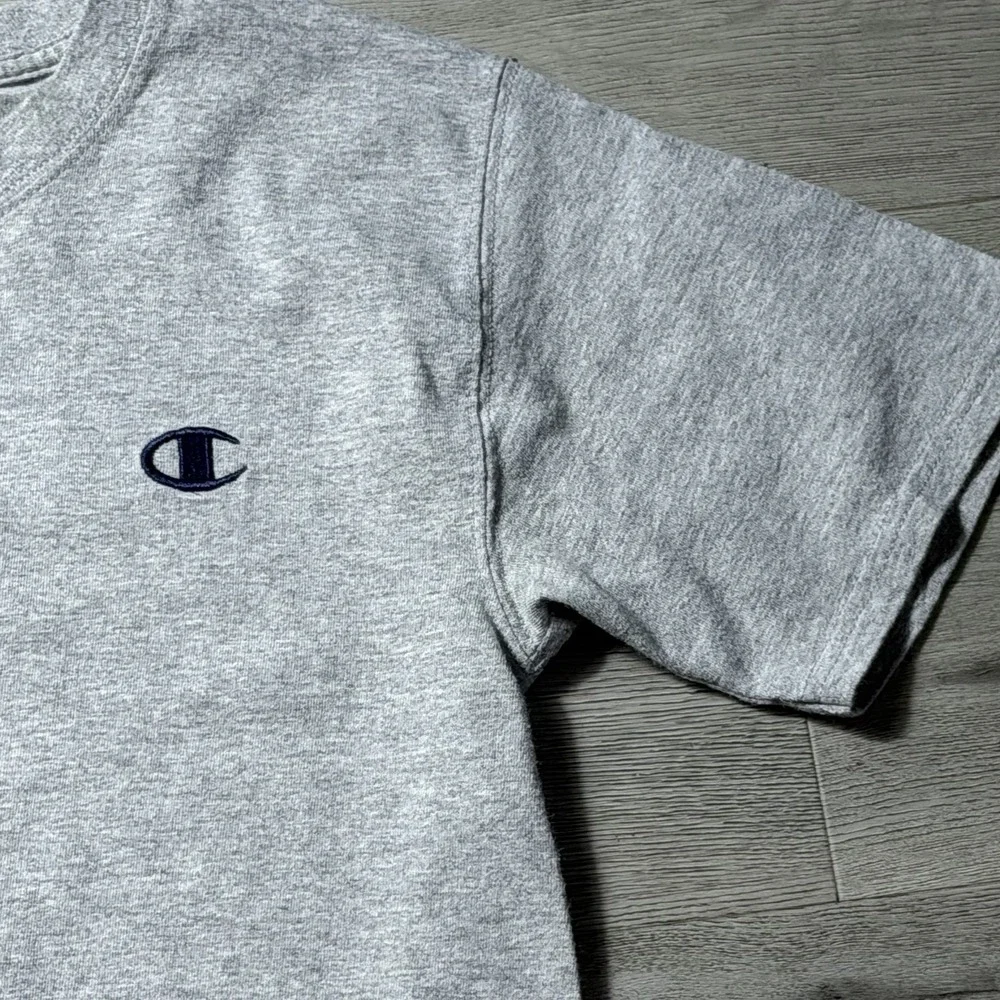 Champion Authentic Gray Embroidered Logo T Shirt Mens Small VTG Streetwear - Picture 3 of 7